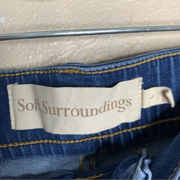 Soft Surroundings Supremely Soft Relaxed Straight Leg Jeans blue - Picture 9 of 13